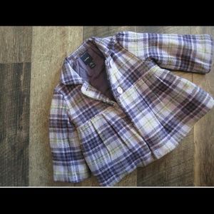 GAP Purple plaid coat